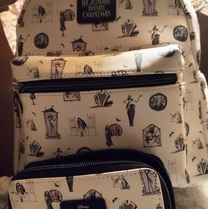 Loungefly HT Nightmare Before Christmas mini backpack INCLUDING the wallet